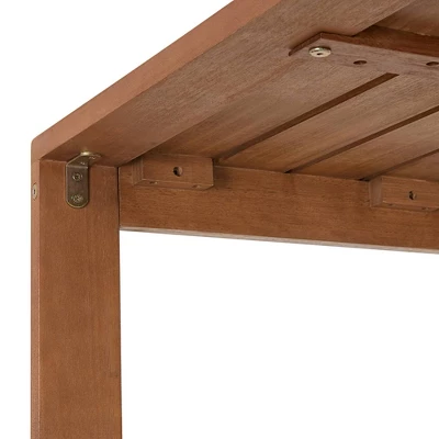 Weston Eucalyptus Wood Outdoor Cocktail Table - Natural - Alaterre Furniture 5 Weston Eucalyptus Wood Outdoor Cocktail Table - Natural - Alaterre Furniture - Image 5