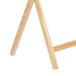 PJ Wood Solid Wood Construction Rectangle Folding Portable TV Snack Serving Tray Table With Compact Storage Rack, Natural (Set Of 7) -Sunnydaze Decor Store GUEST 016b6da3 30e4 40ad 8468 e6d9eb18dff9