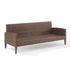 Capella Outdoor Wicker Sofa - Cream/Brown - Crosley 15 Capella Outdoor Wicker Sofa - Cream/Brown - Crosley -Sunnydaze Decor Store GUEST 01da22a7 d451 4bbf 969c db8396392f66