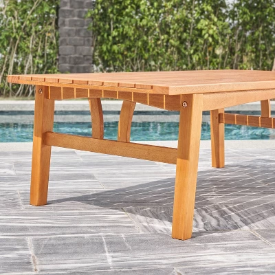 Kapalua Honey Nautical Eucalyptus Wooden Outdoor Table - Vifah 3 Kapalua Honey Nautical Eucalyptus Wooden Outdoor Table - Vifah - Image 3