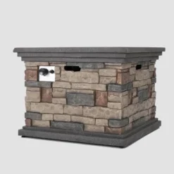 Kaula 5pc Faux Rattan Club Chair & Fire Pit Chat Set - Christopher Knight Home -Sunnydaze Decor Store GUEST 04b04b9e 6245 49e7 9798 6f157d6fc911