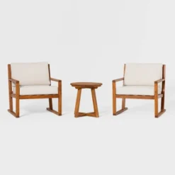 Saracina Home 3pc Modern Slat-Back Acacia Outdoor Conversation Set With Cushions 10 Saracina Home 3pc Modern Slat-Back Acacia Outdoor Conversation Set With Cushions -Sunnydaze Decor Store GUEST 051bd24b e509 42d0 a30a 0bac2d263977