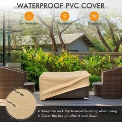 Costway 8PCS Patio Rattan Furniture Set Fire Pit Table Tank Holder Cover Deck Off White/Black/Navy/Red/Turquoise 18 Costway 8PCS Patio Rattan Furniture Set Fire Pit Table Tank Holder Cover Deck Off White/Black/Navy/Red/Turquoise -Sunnydaze Decor Store GUEST 055ea75f 387d 40da 8c8e 3432f0afde3f