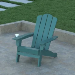 Emma And Oliver Set Of 4 Adirondack Chairs With Cup Holders, Weather Resistant HDPE Adirondack Chairs -Sunnydaze Decor Store GUEST 058d83aa c49c 4556 a16d 17eb04e908cf