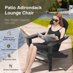 Costway 2 PCS Outdoor Patio HDPE Adirondack Chair Beach Seat Retractable Ottoman WhiteBlackCoffeeGreyTurquoise 16 Costway 2 PCS Outdoor Patio HDPE Adirondack Chair Beach Seat Retractable Ottoman WhiteBlackCoffeeGreyTurquoise -Sunnydaze Decor Store GUEST 05ee9c40 4394 4f33 88c3 e411edfa15de