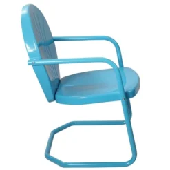 Northlight 34" Outdoor Retro Metal Tulip Armchair, Sky Blue 5 Northlight 34" Outdoor Retro Metal Tulip Armchair, Sky Blue -Sunnydaze Decor Store GUEST 06bbbf0a 3189 4e9b 8e20 311a18dc06f3