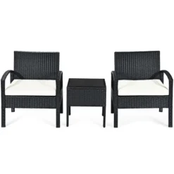 Tangkula Cushioned Outdoor Wicker Rattan Chair Set Patio Furniture Backyard Seat -Sunnydaze Decor Store GUEST 0747d272 2ce5 4beb 9161 693fda39ffb3