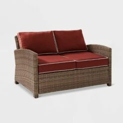 Bradenton Outdoor Wicker Loveseat - Crosley 33 Bradenton Outdoor Wicker Loveseat - Crosley -Sunnydaze Decor Store GUEST 08a36acd f9f4 4069 8550 4c2272224b7c