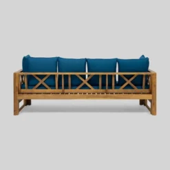 Long Beach Acacia Wood Extendable Patio Daybed Sofa Teak - Christopher Knight Home -Sunnydaze Decor Store GUEST 08dfc071 202e 4241 99c8 cb8422ed0655