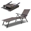 Tangkula 2PCS Chaise Lounge Adjustable Patio Poolside Recliner Chair Outdoor
