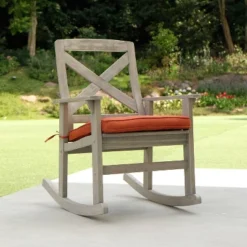 Westlake Wood Porch Rocking Chair With Cushion - Cambridge Casual 9 Westlake Wood Porch Rocking Chair With Cushion - Cambridge Casual -Sunnydaze Decor Store GUEST 09fd9a0e 3a1e 4a3c 9ad4 00422a04973f