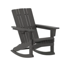 Emma And Oliver Adirondack Rocking Chair With Cup Holder, Weather Resistant HDPE Adirondack Rocking Chair -Sunnydaze Decor Store GUEST 0c0d6781 a609 47eb a337 5ee158076e5f