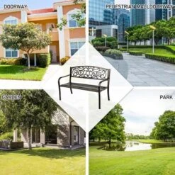 Costway Garden Bench Outdoor Furniture Porch Path Loveseat Chair 13 Costway Garden Bench Outdoor Furniture Porch Path Loveseat Chair -Sunnydaze Decor Store GUEST 0cba9182 c213 4991 be32 da1432bafb77