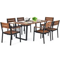 Costway 7PCS Patented Patio Dining Chair Table Set Acacia Wood Backyard W/Umbrella Hole 16 Costway 7PCS Patented Patio Dining Chair Table Set Acacia Wood Backyard W/Umbrella Hole -Sunnydaze Decor Store GUEST 0d0e2bb1 c0c8 4ff0 8064 a5884a2c68c4