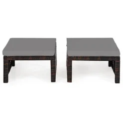 Tangkula 2 PCS Outdoor Wicker Ottoman Patio Rattan Furniture Metal Footrest Seat Square Footstool With Cushion 21 Tangkula 2 PCS Outdoor Wicker Ottoman Patio Rattan Furniture Metal Footrest Seat Square Footstool With Cushion -Sunnydaze Decor Store GUEST 0d96669d fec0 4f9d bac5 08fd65d04861