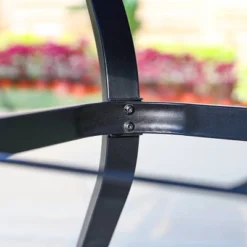 5pc Patio Dining Set With 360 Swivel Chairs With Cushions And Square Steel Table - Captiva Designs -Sunnydaze Decor Store GUEST 0ef47558 2e92 448d be6d 9b8a30ba1a57