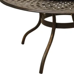 59" Contemporary Modern Mesh Lattice Aluminum Round Dining Table With Lazy Susan - Bronze - Oakland Living 8 59" Contemporary Modern Mesh Lattice Aluminum Round Dining Table With Lazy Susan - Bronze - Oakland Living -Sunnydaze Decor Store GUEST 11d4f560 4ca4 46dd a4af bf9c118808fb