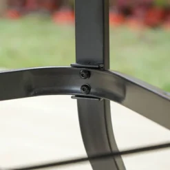 Patio Set With Steel Table With 1.57" Umbrella Hole & Metal Padded Sling C-Spring Arm Chairs - Captiva Designs -Sunnydaze Decor Store GUEST 134f5307 c8c1 457d abe6 55d0f6b8c0ec