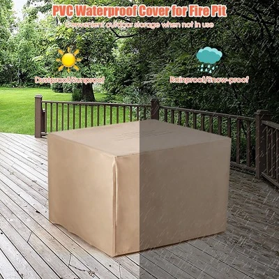 Costway 7PCS Patio Rattan Furniture Set 30'' Fire Pit Table Cover Cushion Sofa Off WhiteBlackNavyRedTurquoise 4 Costway 7PCS Patio Rattan Furniture Set 30'' Fire Pit Table Cover Cushion Sofa Off WhiteBlackNavyRedTurquoise - Image 4