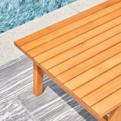 Kapalua Honey Nautical Eucalyptus Wooden Outdoor Table - Vifah 10 Kapalua Honey Nautical Eucalyptus Wooden Outdoor Table - Vifah -Sunnydaze Decor Store GUEST 13d8e63a c37c 4e34 afa1 bb65992e837d