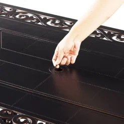 5pc Outdoor Dining Set With 48" Rectangle Fire Table, Deep Seating Swivel Rocking Chairs, Wind Blocker Lid & Fabric Covers - Oakland Living -Sunnydaze Decor Store GUEST 1414dd41 2e6d 4882 ba20 328ac2623ff7 2