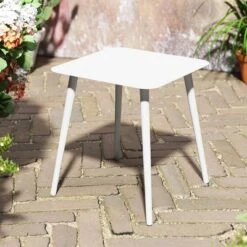 Aluminum Outdoor Square Side Table With Adjustable Feet White - Crestlive Products 10 Aluminum Outdoor Square Side Table With Adjustable Feet White - Crestlive Products -Sunnydaze Decor Store GUEST 1796aa87 51de 4964 9ede 05b43cac172d