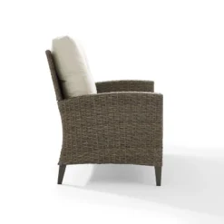 Rockport Outdoor Wicker High Back Loveseat - Crosley -Sunnydaze Decor Store GUEST 18069aa3 99ff 4cef 86ad 5a3bbb732adc