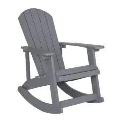 Merrick Lane All-Weather Polyresin Adirondack Rocking Chair With Vertical Slats -Sunnydaze Decor Store GUEST 1954a37f 14dc 4c3f b9ae e86ccc00fb14