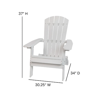 Merrick Lane Set Of 2 Poly Resin Folding Adirondack Lounge Chair - All-Weather Indoor/Outdoor Patio Chair 10 Merrick Lane Set Of 2 Poly Resin Folding Adirondack Lounge Chair - All-Weather Indoor/Outdoor Patio Chair - Image 10