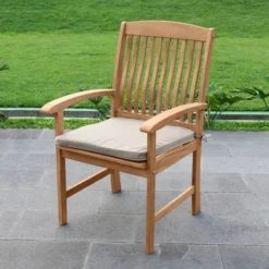 7pc Rowlette Teak Patio Dining Set With Cushion - Cambridge Casual -Sunnydaze Decor Store GUEST 1acf2423 f40c 4ce0 af8a 032a49712987