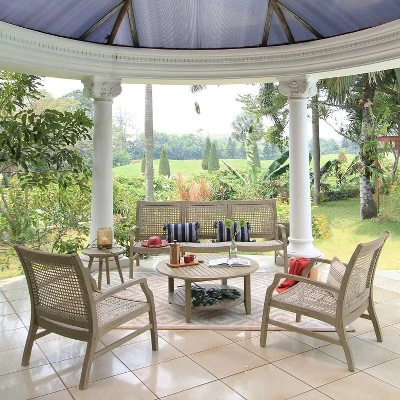 Teak Zuma Patio Sofa Gray - Cambridge Casual 7 Teak Zuma Patio Sofa Gray - Cambridge Casual - Image 7