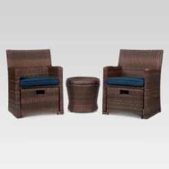 Halsted 5pc Wicker Small Space Patio Furniture Set - Threshold -Sunnydaze Decor Store GUEST 1ced16bd 3338 4b20 ad53 18ec10aa17b8