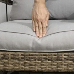 Outsunny 3-Piece Patio Bistro Set, PE Rattan Wicker Outdoor Furniture With Soft Cushions, 2 Rocking Chairs, Slatted Coffee Table, Gray 9 Outsunny 3-Piece Patio Bistro Set, PE Rattan Wicker Outdoor Furniture With Soft Cushions, 2 Rocking Chairs, Slatted Coffee Table, Gray -Sunnydaze Decor Store GUEST 1d45a9e0 d5b8 4ca0 b10b 8ce0ada8d20d