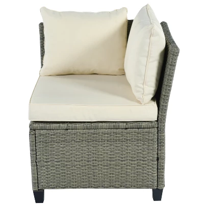 5-Piece Outdoor Conversation Set With Coffee Table, Cushions And Single Chair-ModernLuxe 11 5-Piece Outdoor Conversation Set With Coffee Table, Cushions And Single Chair-ModernLuxe - Image 11