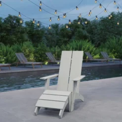 Merrick Lane Modern All-Weather Poly Resin Wood Adirondack Ottoman Foot Rest 19 Merrick Lane Modern All-Weather Poly Resin Wood Adirondack Ottoman Foot Rest -Sunnydaze Decor Store GUEST 1e48e11e c573 4dfb 8147 5e0b02aacece