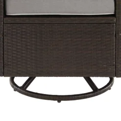 Palm Harbor 5pc Outdoor Wicker Conversation Set With Fire Table - Gray - Crosley -Sunnydaze Decor Store GUEST 20edb47f 37f3 486e b568 47f25cf2a067