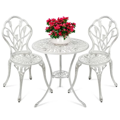 Best Choice Products 3-Piece Cast Aluminum Patio Bistro Furniture Set W/ Antique Finish 8 Best Choice Products 3-Piece Cast Aluminum Patio Bistro Furniture Set W/ Antique Finish - Image 8