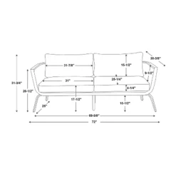 Ashby Loveseat - Gray/Black/Natural - Linon 21 Ashby Loveseat - Gray/Black/Natural - Linon -Sunnydaze Decor Store GUEST 245cb2d9 801a 4800 88f5 46332c79b8c4