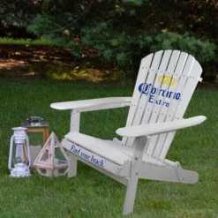 Northlight 36" White Corona Classic Folding Wooden Adirondack Chair