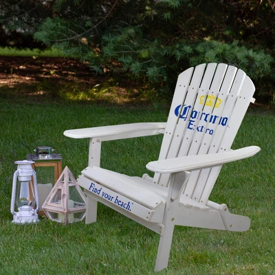 Northlight 36" White Corona Classic Folding Wooden Adirondack Chair 1 Northlight 36" White Corona Classic Folding Wooden Adirondack Chair