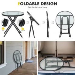 Tangkula 18" Patio Side Table Outdoor Folding Coffee Table W/ Tempered Glass Table Top 12 Tangkula 18" Patio Side Table Outdoor Folding Coffee Table W/ Tempered Glass Table Top -Sunnydaze Decor Store GUEST 27ee24c7 7f61 4c87 b1b4 69a73a22f263