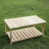 Solid Reclaimed Fir Wood Natural Accent Table - Patio Festival