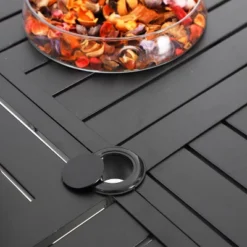 5pc Patio Dining Set With Steel Table With 1.57" Umbrella Hole & Lightweight Aluminum Frame Sling Chairs - Captiva Designs -Sunnydaze Decor Store GUEST 29c967b5 ebb1 4afe ac9c dafc938f8330