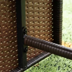 9pc Wicker Outdoor Dining Set With Cushion - Dark Brown/Beige - GODEER -Sunnydaze Decor Store GUEST 2ae0c1bd 20c5 4cdb 86a6 18179e81c9b5 1