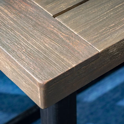 Raphael Rectangle Acacia Wood Dining Table - Gray - Christopher Knight Home 2 Raphael Rectangle Acacia Wood Dining Table - Gray - Christopher Knight Home - Image 2