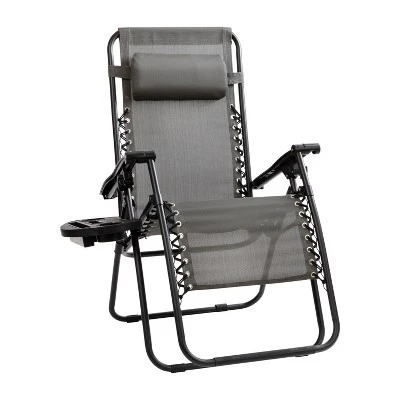 Emma And Oliver 2 Pack Adjustable Mesh Zero Gravity Lounge Chair With Cup Holder Tray 5 Emma And Oliver 2 Pack Adjustable Mesh Zero Gravity Lounge Chair With Cup Holder Tray - Image 5