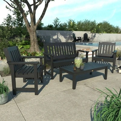 4pc Lehigh Garden Adirondack Conversation Patio Set - Highwood 2 4pc Lehigh Garden Adirondack Conversation Patio Set - Highwood - Image 2