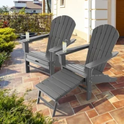 Costway 2 PCS Outdoor Patio HDPE Adirondack Chair Beach Seat Retractable Ottoman WhiteBlackCoffeeGreyTurquoise 23 Costway 2 PCS Outdoor Patio HDPE Adirondack Chair Beach Seat Retractable Ottoman WhiteBlackCoffeeGreyTurquoise -Sunnydaze Decor Store GUEST 2e75d417 00e0 4f46 b6bd 69e19a3f572b
