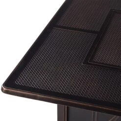 5pc Set With 42" Square Outdoor Aluminum Fire Table & Four Chairs - Oakland Living -Sunnydaze Decor Store GUEST 2e8c81a0 092b 43bb 8336 bf4feacfbec6