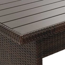 6pc Wicker Outdoor Conversation Set With Cushions & Ottomans - Blue - EDYO LIVING -Sunnydaze Decor Store GUEST 2ee44299 f63b 4bc6 8b42 127c683445b1